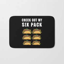 Check Out My Six Pack Tacos - Funny Gym Bath Mat