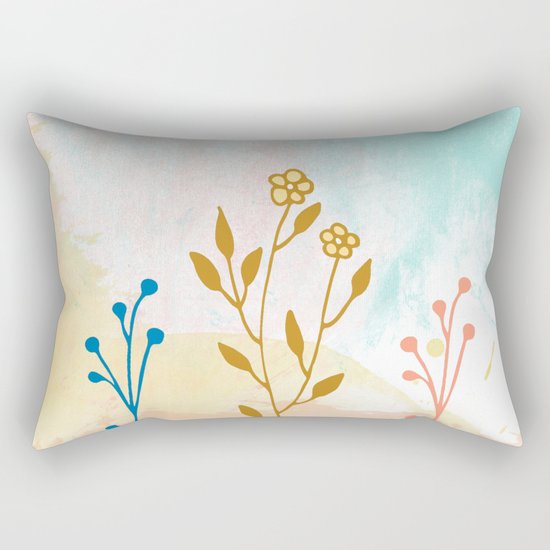 Acuarela flower Rectangular Pillow