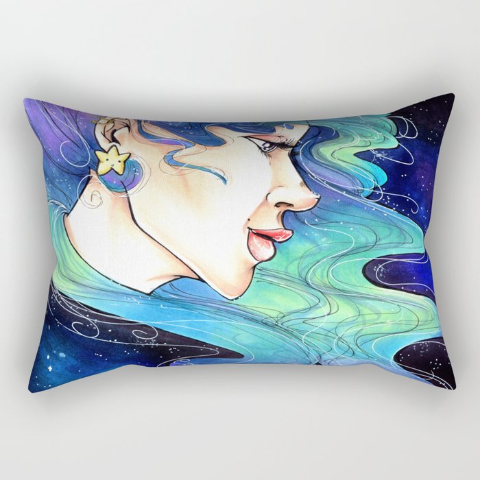 Galaxy Lady Rectangular Pillow
