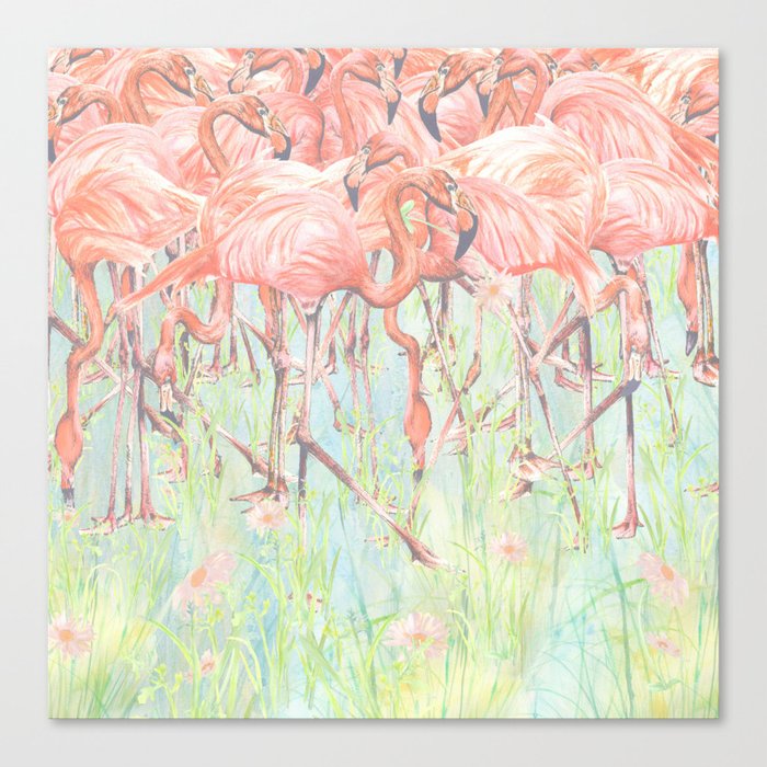 Flamingo Meadow Canvas Print