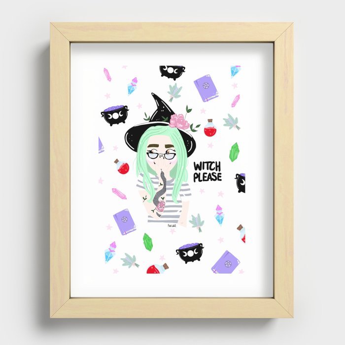 Witch please Recessed Framed Print