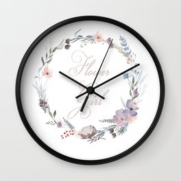 Flower Girl Wedding Art Design Wall Clock