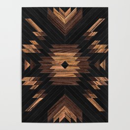 Urban Tribal Pattern No.7 - Aztec - Wood Poster