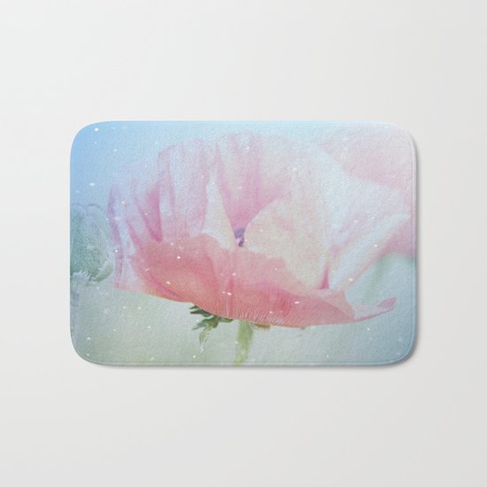Snowflakes Poppies Bath Mat