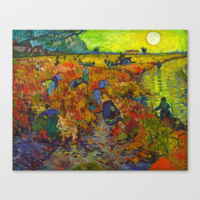 Red Vineyard at Arles, 1888 by Vincent van Gogh Canvas Print