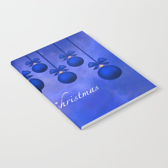 Merry Christmas Ornaments Bows and Ribbons – Blue Notebook