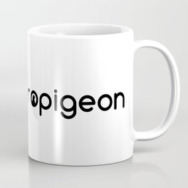 Superhero Pigeon Black Coffee Mug