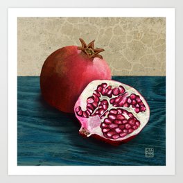 Pomegranate - Digital Illustration Art Print