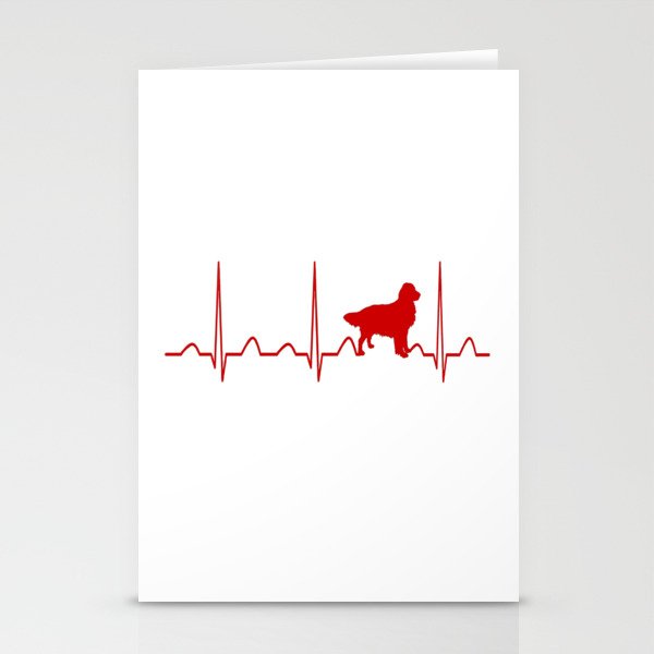 Golden Retriever Heartbeat Stationery Cards