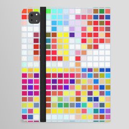 Multi-color mosaic iPad Folio Case