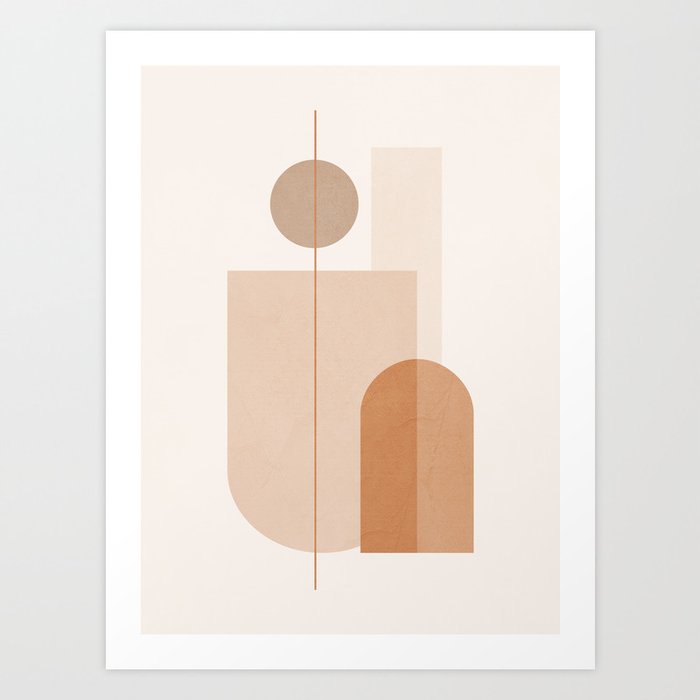 Minimal Geometric Shapes 9 Art Print