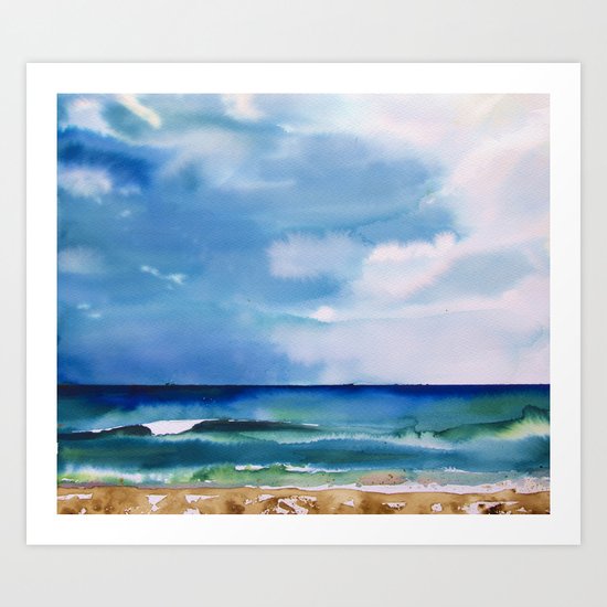 la playa Art Print