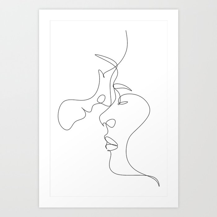 We Are One Line Couple Print Love Poster One Line Drawing Print Minimal Art Line Illustration Rom Art Print By Onelineprint Society6