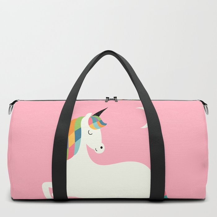 To be a unicorn Duffle Bag by Andy Westface