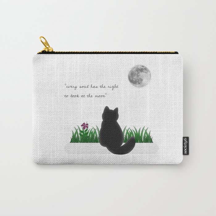 Cat Looking at The Moon Carry-All Pouch