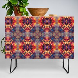 Floral Sun Burst Pattern Credenza