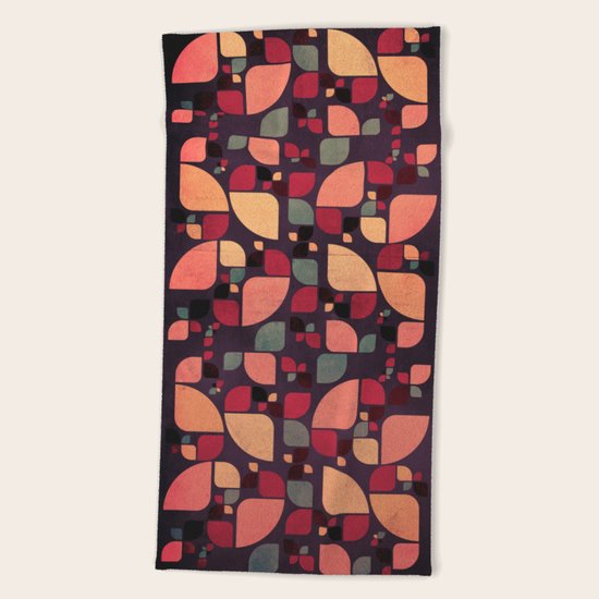 Vintage Butterflies Pattern Beach Towel