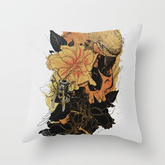 Pollination Fire Throw Pillow