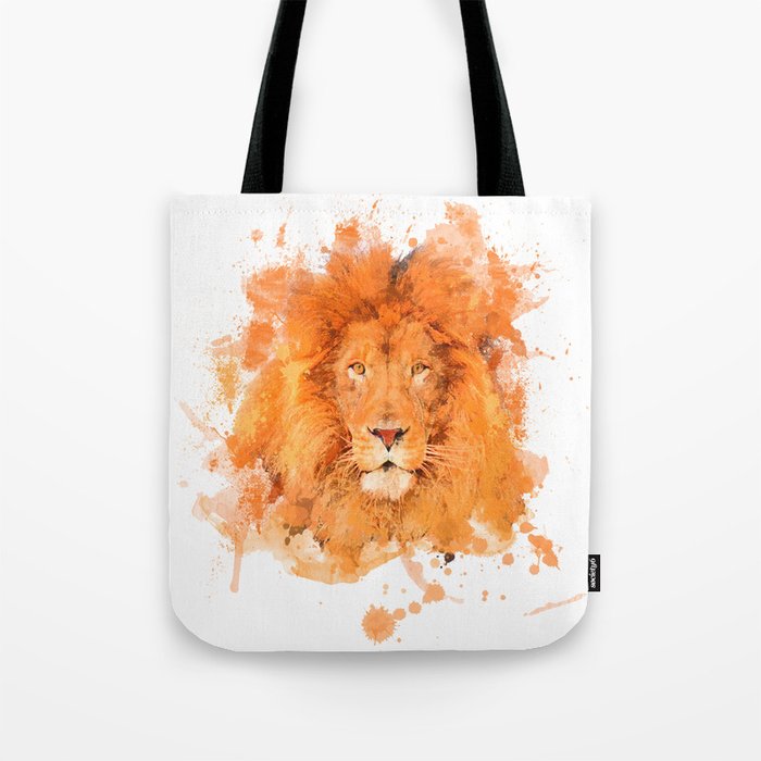 Splatter Lion Tote Bag