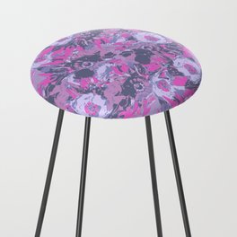 Pink florals Counter Stool
