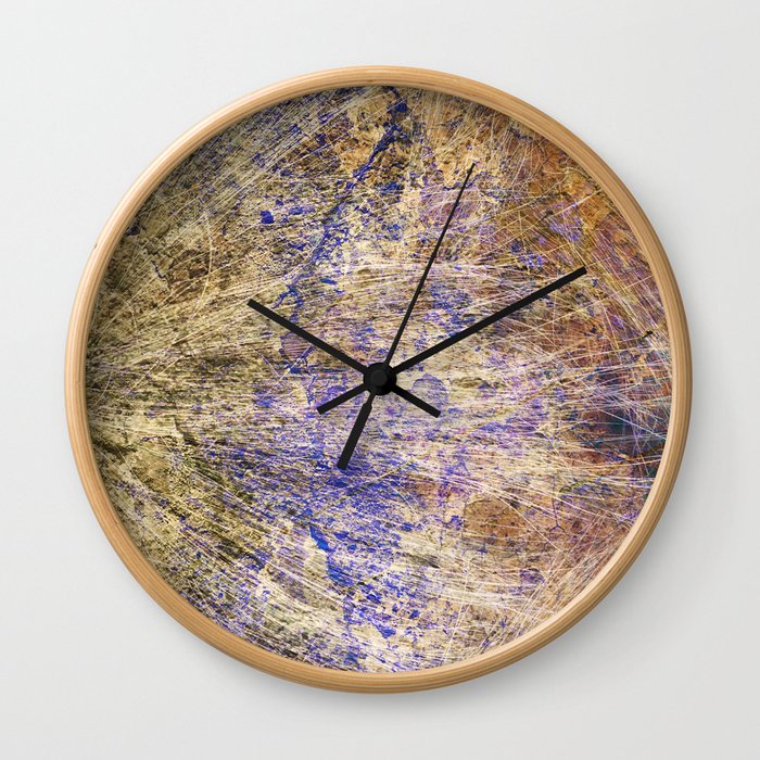 Purple Gold Wall Clock