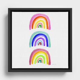 Colorful Rainbows  Framed Canvas