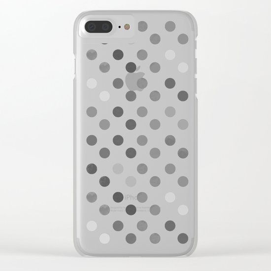 Polka Proton Yellow Clear iPhone Case