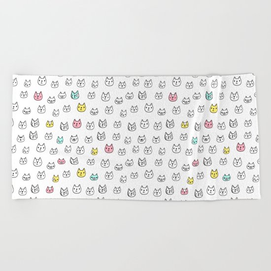 Sketchy Cats Beach Towel