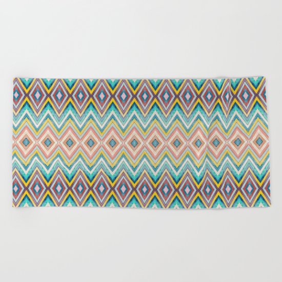 Geometric Color Fun Beach Towel