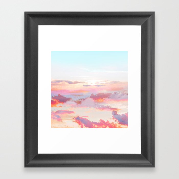 Blush Clouds #digital #photography Framed Art Print