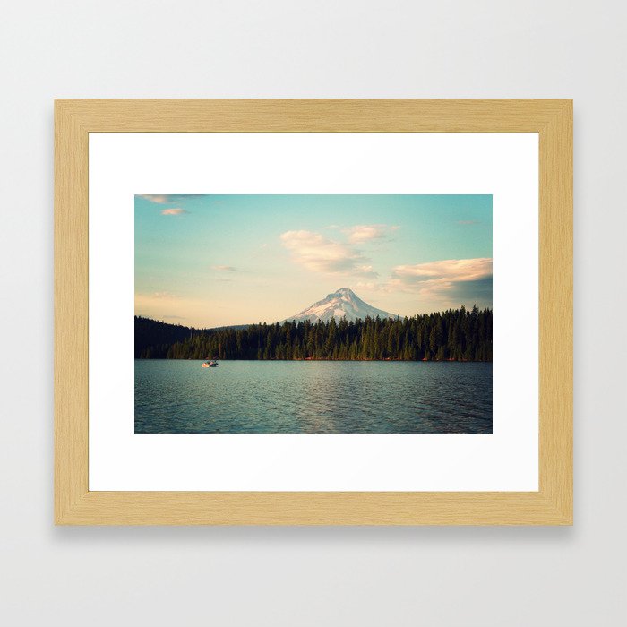 Mt. Hood Mountain and Timothy Lake Framed Art Print