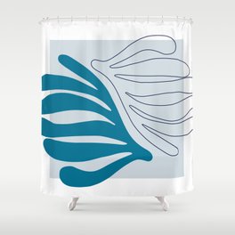 matisse-inspired cut outs : azure Shower Curtain