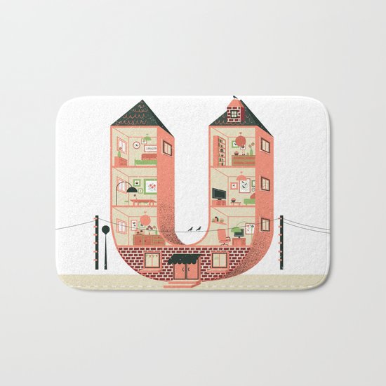 Letter U Bath Mat