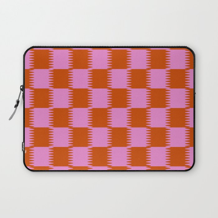 Strawberry Checkerboard Illusion Laptop Sleeve