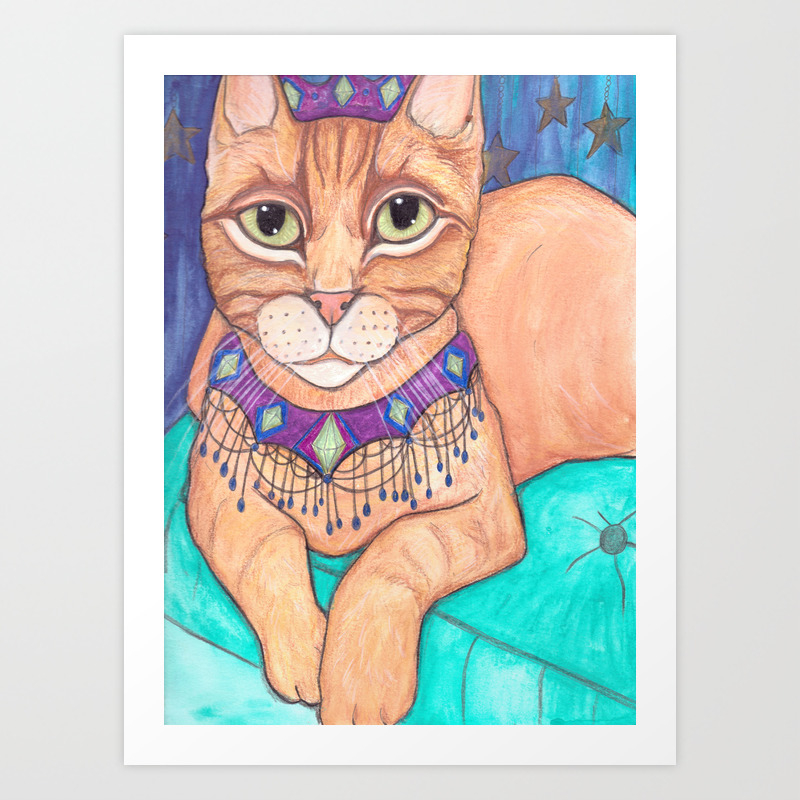 Orange Tabby Cat Art Print By Jenniferstedman Society6