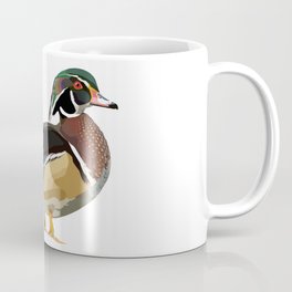 Colorful Wood Duck Illustration Coffee Mug
