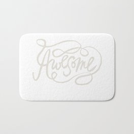 Hand Lettered Awesome Bath Mat