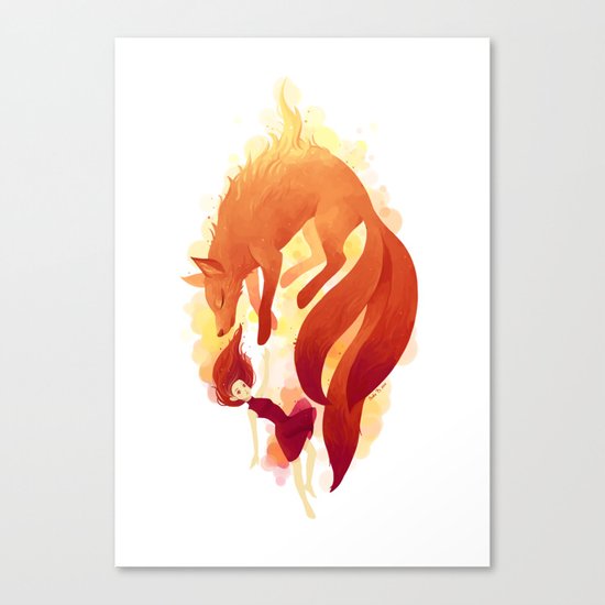 Fire Fox Canvas Print