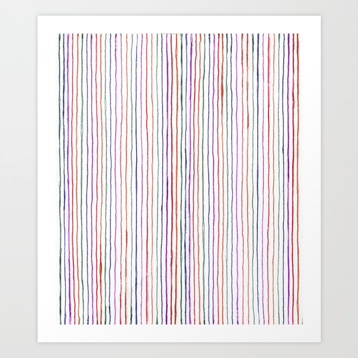 colorful lines Art Print