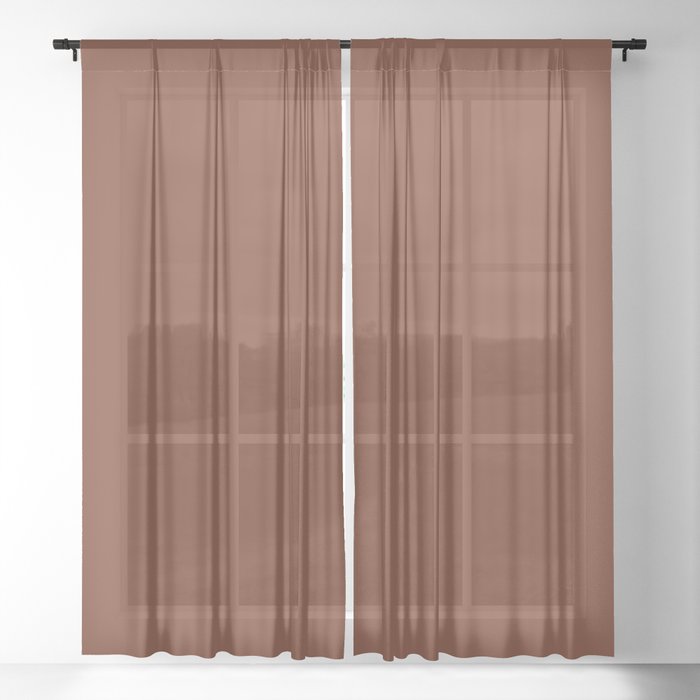 Leather Boots Brown Sheer Curtain