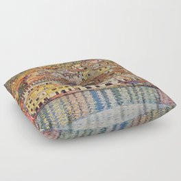 Gustav Klimt Malcesine on Lake Garda Floor Pillow