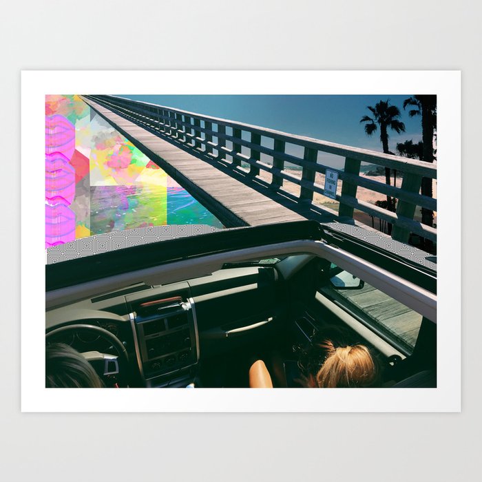  Beach View Topdown Art Print