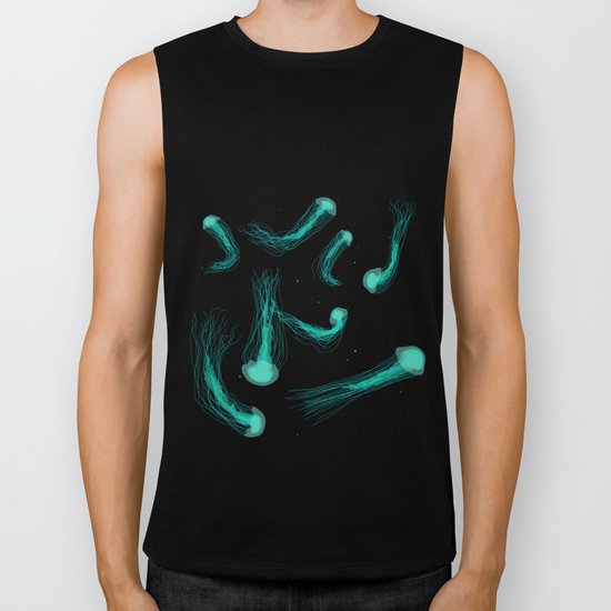 Jellyfish chilling Biker Tank