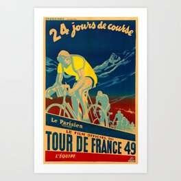 Tour De France 1947 Vintage Art Print