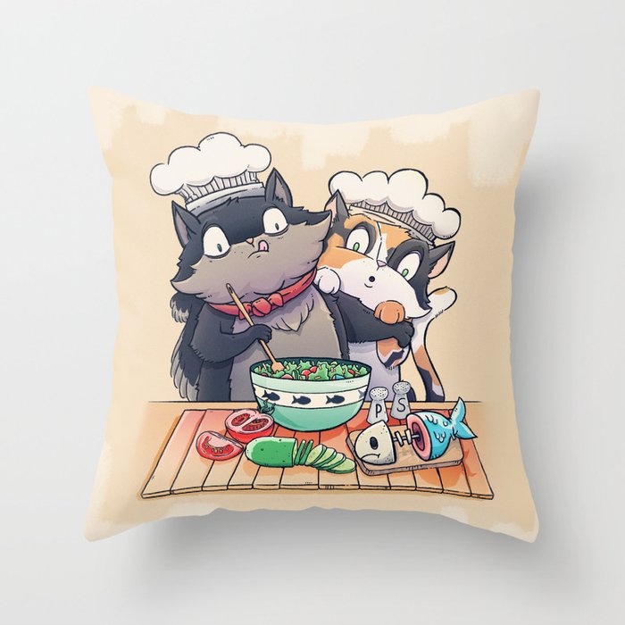 Little Chefs Throw Pillow