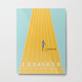 Go for the Gold Metal Print | Symmetry, Goals, Shadows, Olympic Games, Minimalistic, Kids, Graphicdesign, Success, Illustration, Sports 