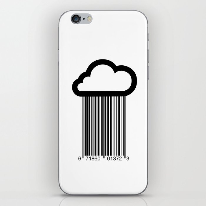 Barcode Cloud illustration  iPhone Skin