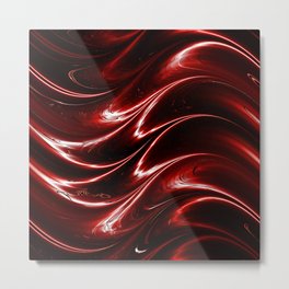 Ruby Metal Print | Black, Powerful, Bold, Abstract, Home, Decor, Dorm, Red, Pattern, White 