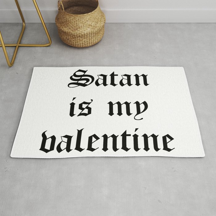 Satan is my valentine Rug