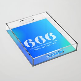 Gradient Angel Numbers: 666 Reflect Acrylic Tray